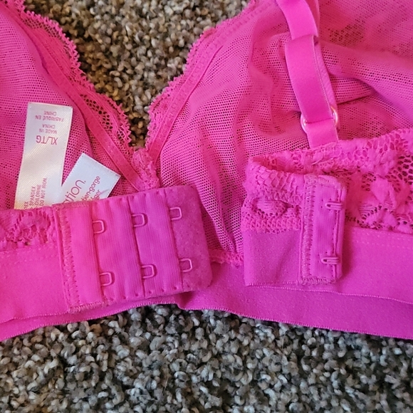 Xhilaration Hot Pink Lace Perfect Bralette XL - Picture 3 of 6